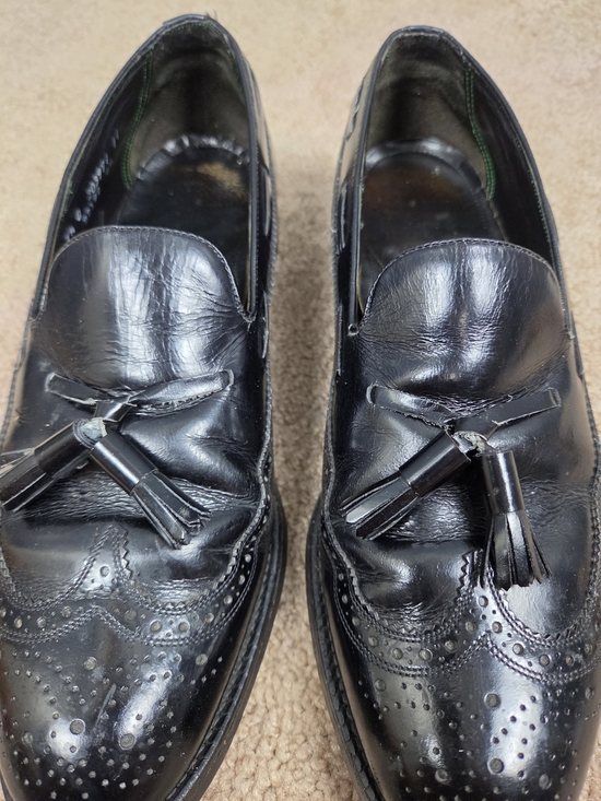 Men\'s Black Leather Tassel Loafers main image 8